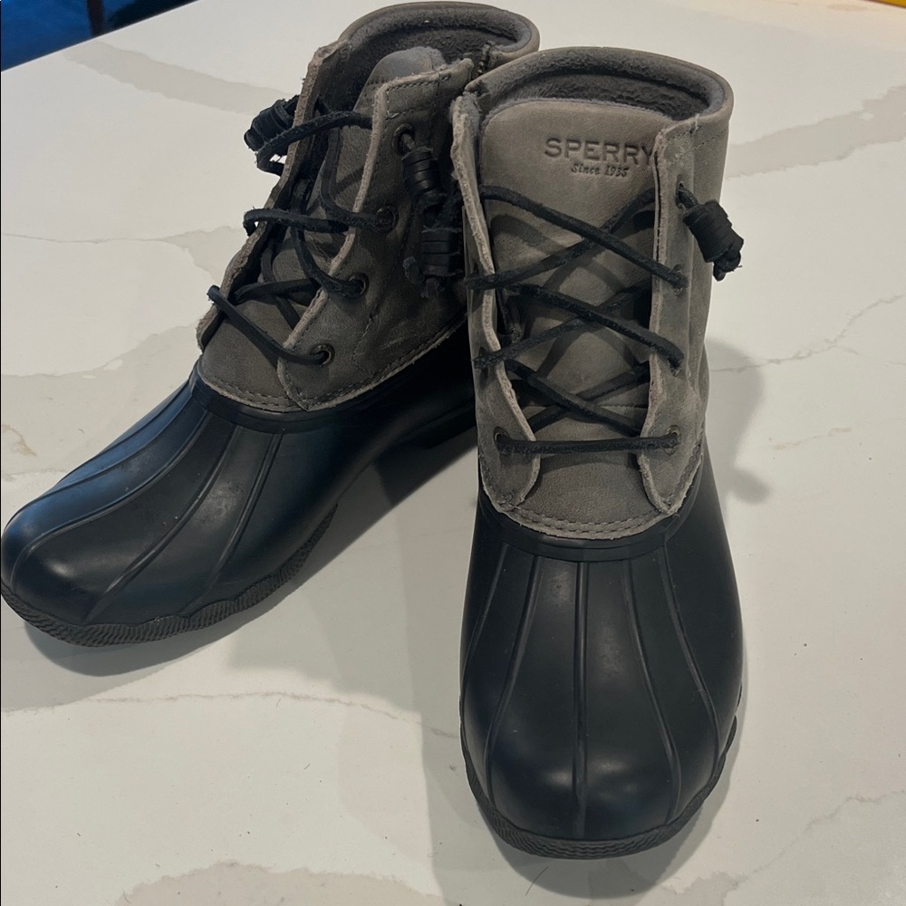 Sperry Black and Gray Waterproof Boots